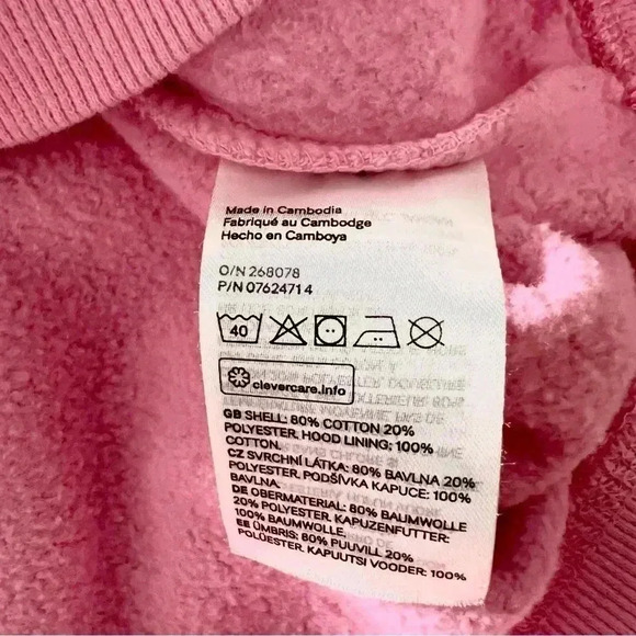 H&M Light Pink Embroidered Micky Mouse Hoodie - Picture 6 of 6